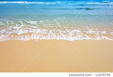 Wave of the sea on the sand beach 11979793