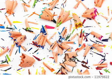 Background of multicolor pencil shavings Background of multicolor pencil shavings 11979822