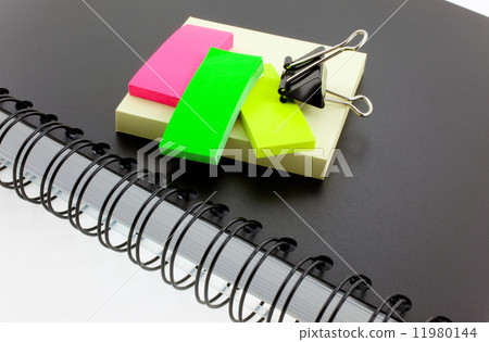 personal organizer, post-its and steel clip personal organizer, post-its and steel clip 11980144