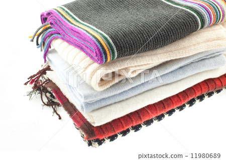 selection of six wool different scarves selection of six wool different scarves 11980689