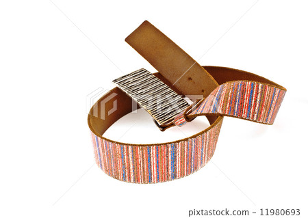 multicoloured leather belt with big steel buckle multicoloured leather belt with big steel buckle 11980693