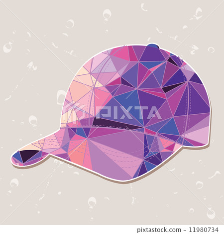 Retro baseball cap made of triangles  11980734