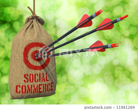 Social Commerce - Arrows Hit in Target. Social Commerce - Arrows Hit in Target. 11981269