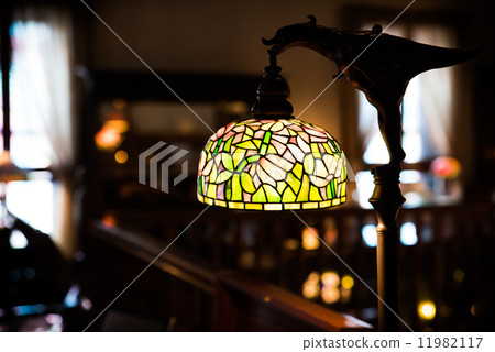 Antique furniture stained-glass lamp Antique furniture stained-glass lamp 11982117