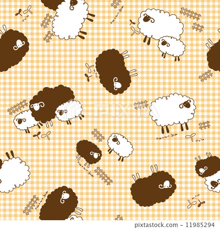 Sheep pattern, - Stock Illustration [11985294] - PIXTA