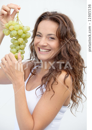 Woman and healthy food Woman and healthy food 11985536