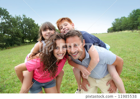 Family portrait on summer holidays Family portrait on summer holidays 11985538
