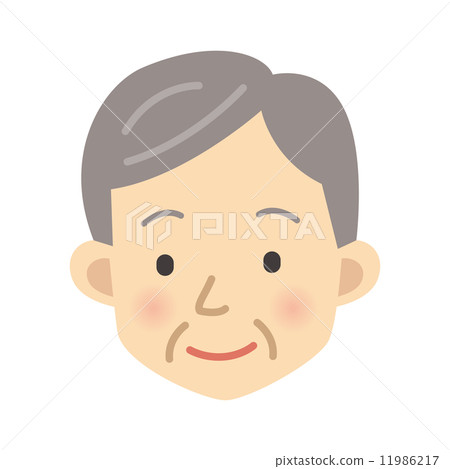 Grandpa face icon - Stock Illustration [11986217] - PIXTA