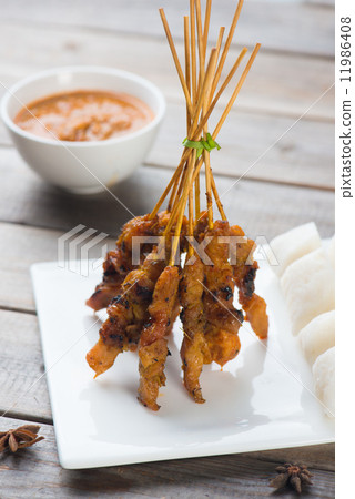 chicken satay popular asian dish 11986408