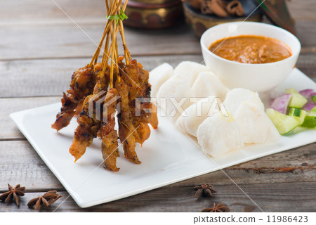 chicken satay popular asian dish 11986423