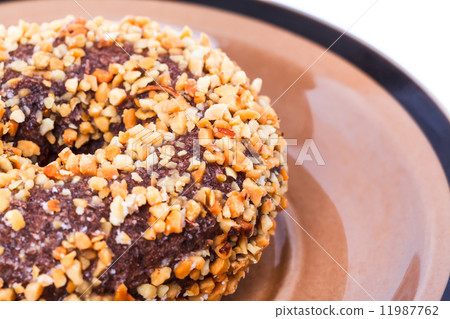 Chocolate Donuts on plate Chocolate Donuts on plate 11987762