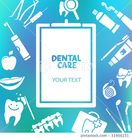 Medical clipboard with dental care text 11988231