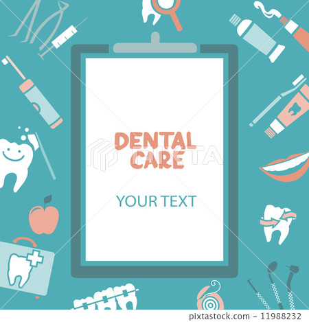 Medical clipboard with dental care text 11988232