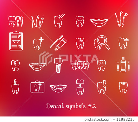Set of dentistry symbols 11988233