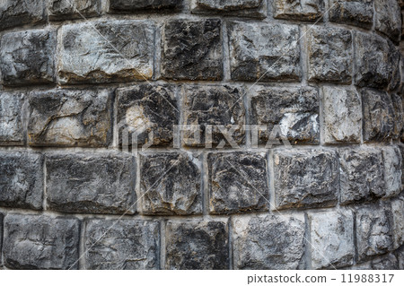 big brick wall grunge curve background 11988317