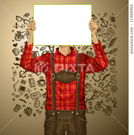 Man With Write Board On Oktoberfest Man With Write Board On Oktoberfest 11988968