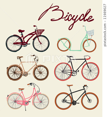 Vintage bicycle Set. Vector illustration. Vintage bicycle Set. Vector illustration. 11989027
