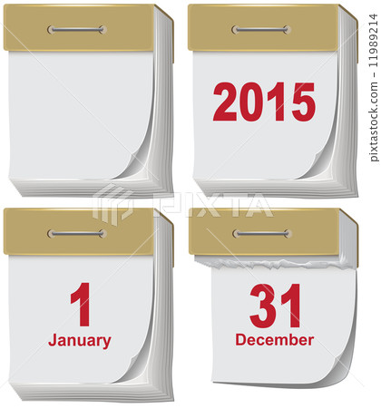 Set of tear-off calendar 11989214