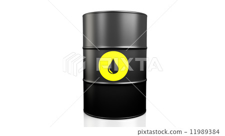 Black oil barrel. 11989384
