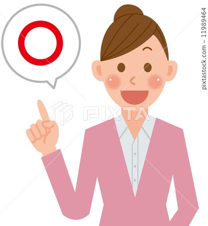 Female correct answer - Stock Illustration [11989464] - PIXTA