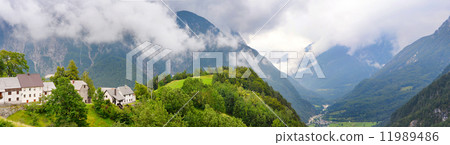 Slovenian mountains village 11989486