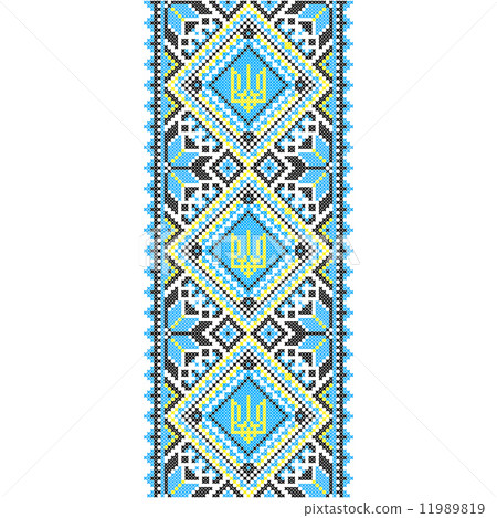 Embroidery. Ukrainian national ornament  11989819