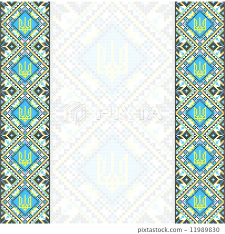 Embroidery. Ukrainian national ornament Embroidery. Ukrainian national ornament 11989830