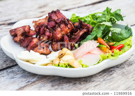 Fried sour ribs pork 11989916