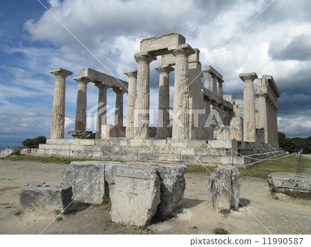 Ruins of Afea Temple in Aegina Island, Greece Ruins of Afea Temple in Aegina Island, Greece 11990587