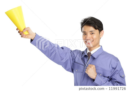 A man wearing work clothes 11991726
