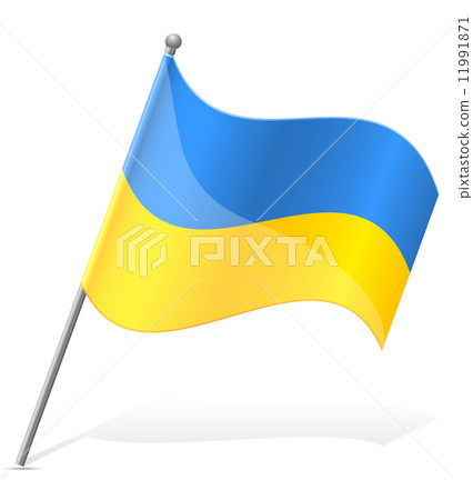 图库插图 flag of ukraine vector illustration