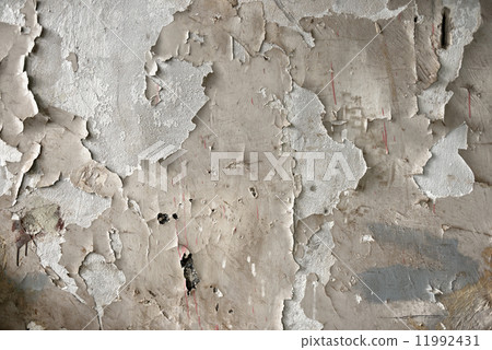 White peeling paint on the wall White peeling paint on the wall 11992431