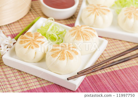 Salapao - Thai steamed buns filled with chicken. Salapao - Thai steamed buns filled with chicken. 11997750