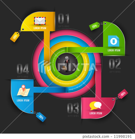 Abstract business infographics options template. Abstract business infographics options template. 11998191