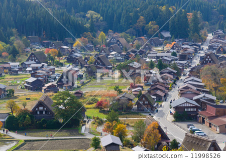 Shirakawago在秋天 11998526