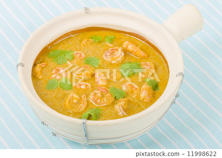 Moqueca de Camarao - Brazilian prawns in coconut milk and dende oil. Food from Bahia. 11998622