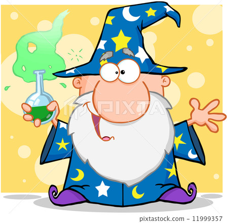 Crazy Wizard Holding A Magic Potion 11999357