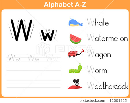 Alphabet Tracing Worksheet: Writing A-Z 12001325