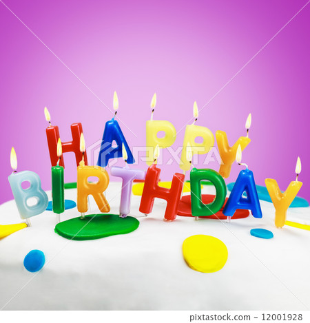 candles on a birthday cake candles on a birthday cake 12001928