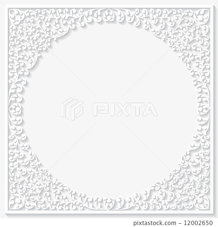 Paper floral frame. Vector illustration 12002650