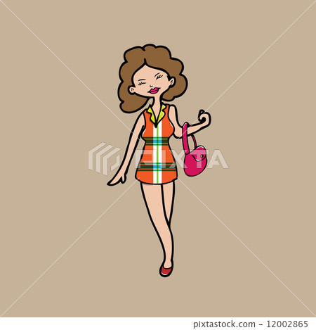 Lady in pink dress 12002865