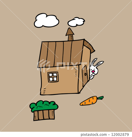 Rabbit stares on carrot Rabbit stares on carrot 12002879