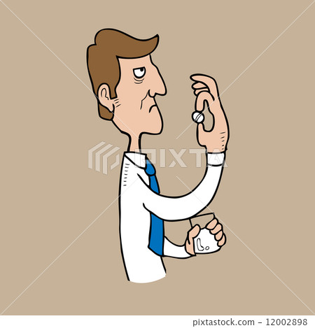 Axiety man taking pill Axiety man taking pill 12002898