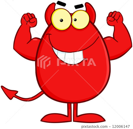 Strong Devil Easter Egg Cartoon Character Strong Devil Easter Egg Cartoon Character 12006147