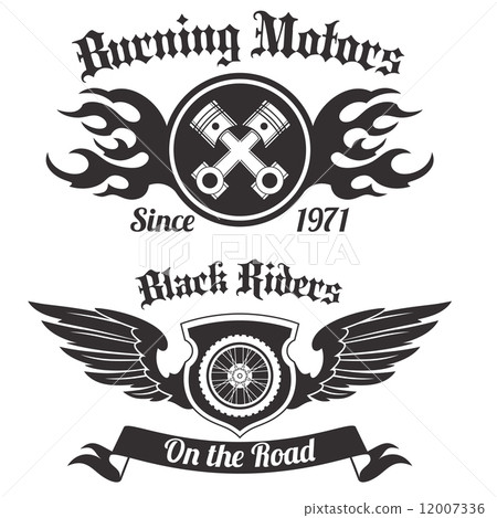 Motorcycle label black 12007336