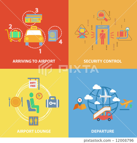 Airport icon flat composition 12008796