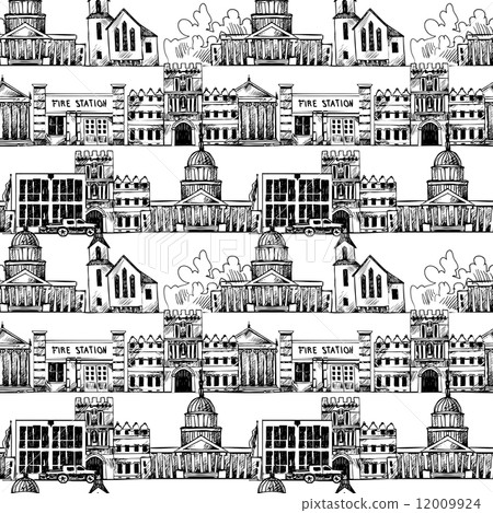 Seamless background with government buildings 12009924