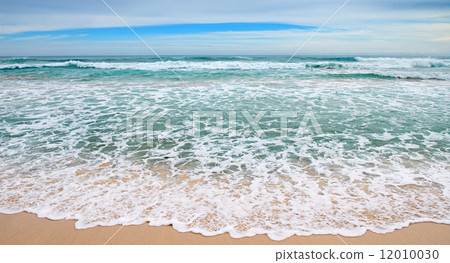 waves sea and yellow sand waves sea and yellow sand 12010030