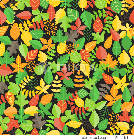 Different leaf collection seamless background 12011614