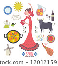 西班牙矢量插圖集 12012159